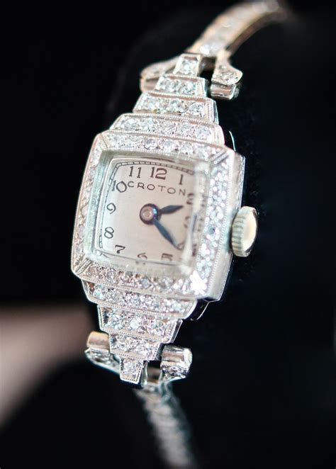 vintage croton diamond watch